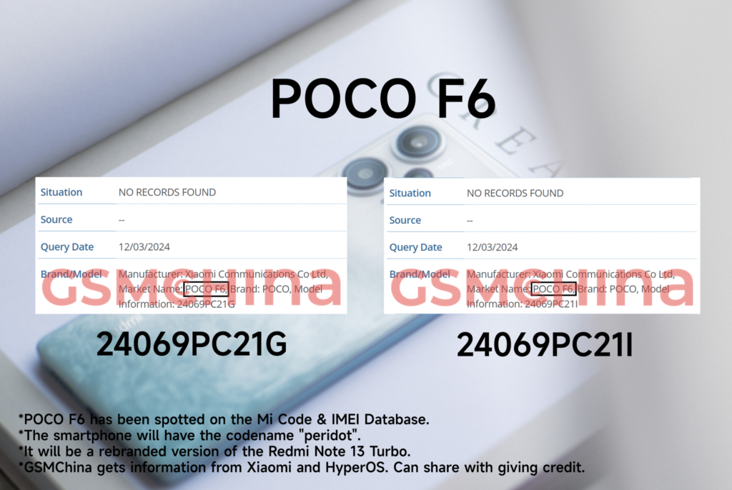 POCO F6 features leaked 1