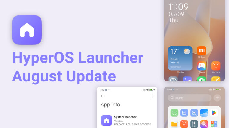 HyperOS Launcher receives minor update in August 2024