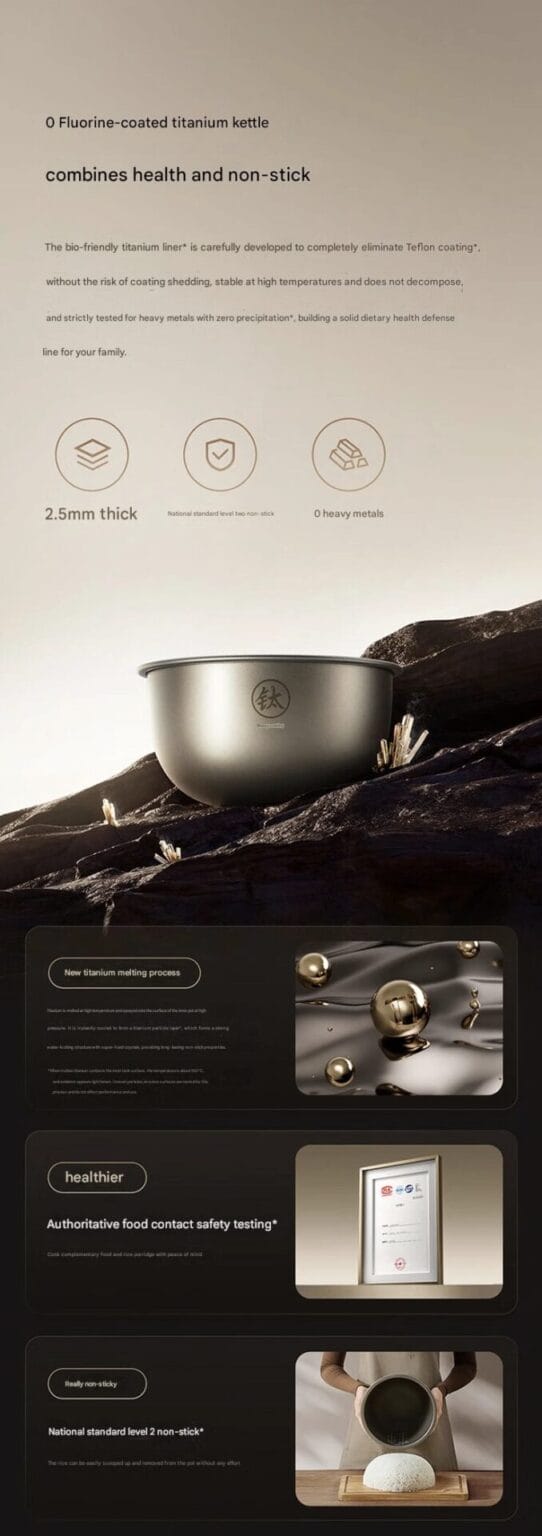 Xiaomi launches Mijia 3D Pressure IH rice cooker with titanium liner ...