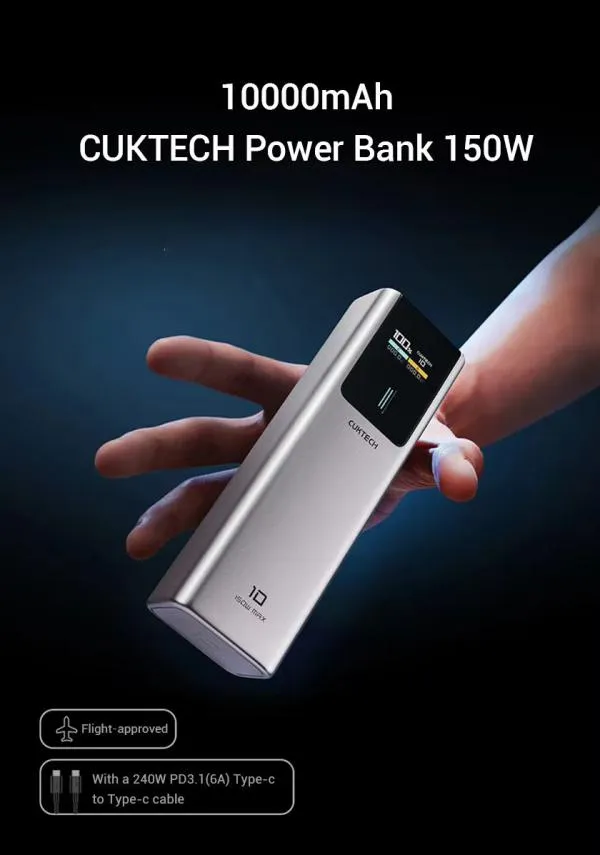 Las 5 mejores power banks económicas para usuarios de Xiaomi, Redmi y POCO 3 Cuktech 10 PB100P