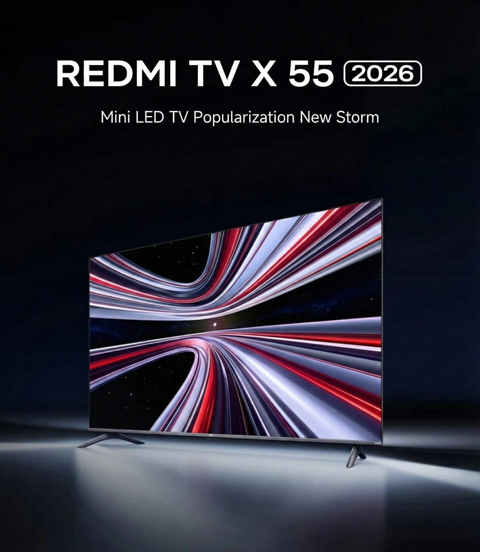 A REDMI TV X 2026 vem com um mini painel de LED de 288 Hz 2 REDMI TV X 55 2026 3