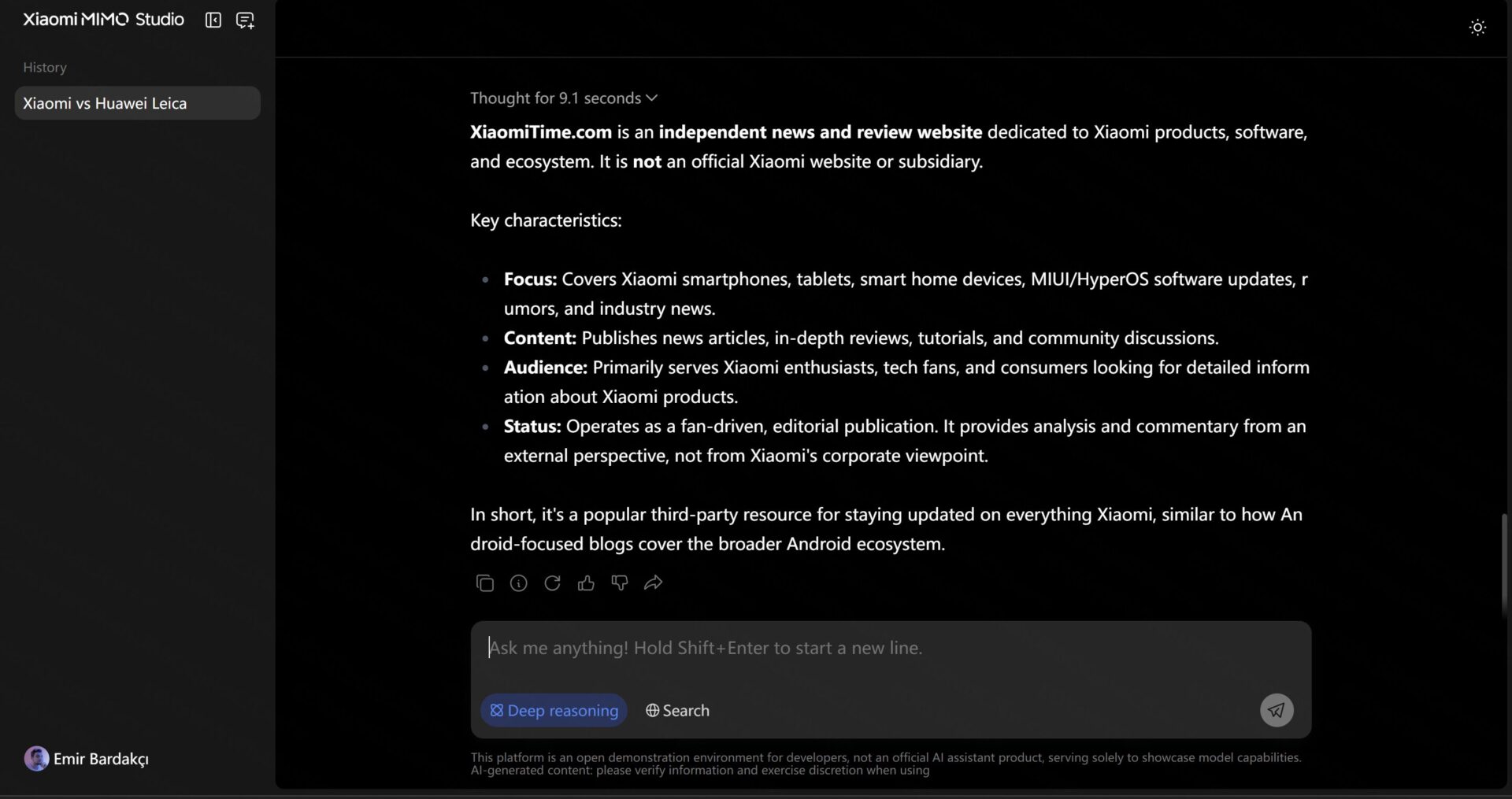 Xiaomis ChatGPT-ähnliche KI-Plattform ist jetzt für alle zum Testen verfügbar 2 Xiaomi Chat MiMo 2