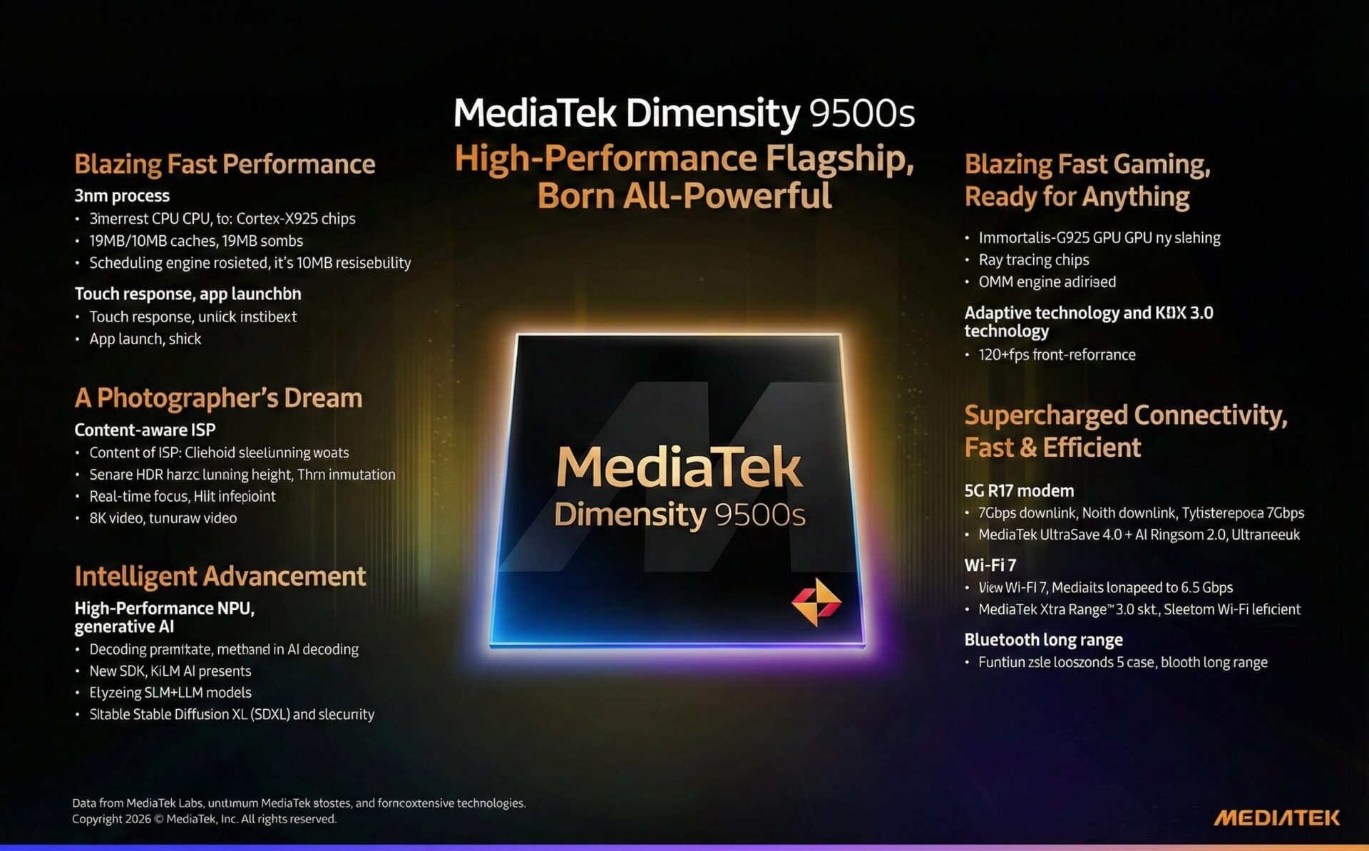 Lançamento oficial do SoC MediaTek Dimensity 9500s 2 Dimensity 9500s Overview