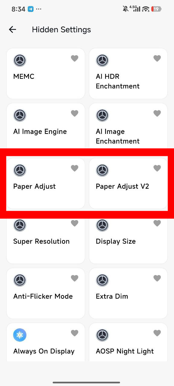O recurso oculto mais interessante da Xiaomi: Transformar a tela em papel 4 Paper Adjust V2
