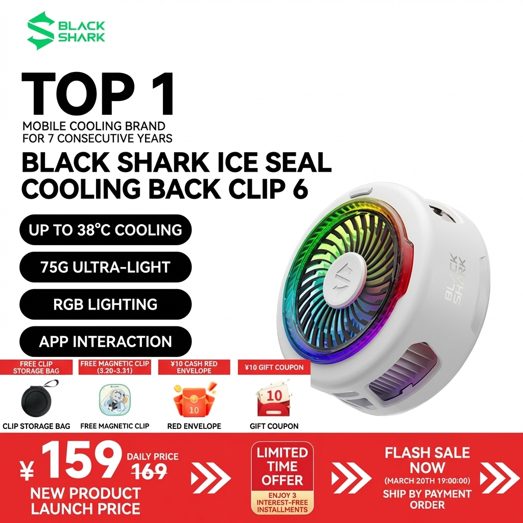 Black Shark Unveils 2026 Spring Lineup: Next-Gen Magnetic Coolers, Blade 2+ Power Banks, and AI Headsets 6 Black Shark 2026 Spring Accesories 1