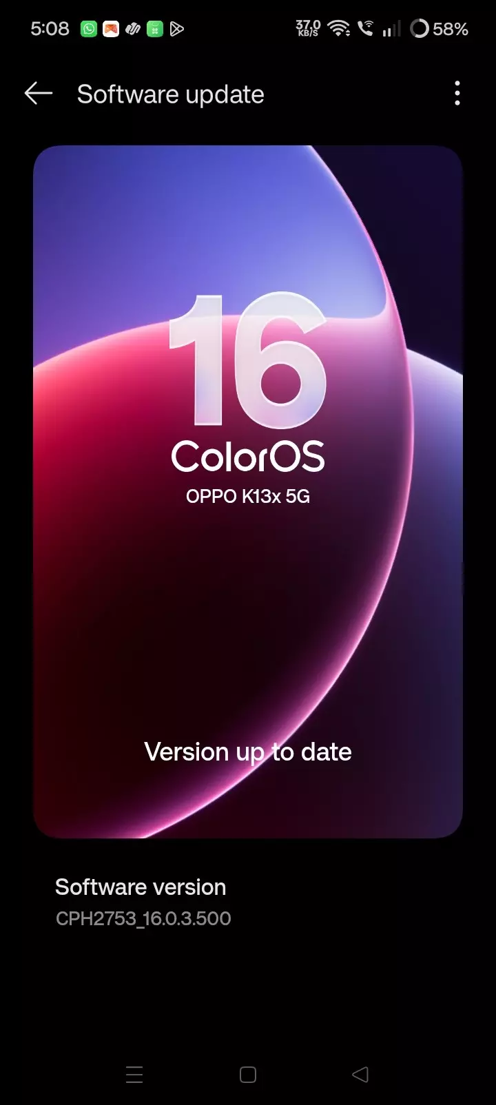 OPPO K13x 5G Android 16-based ColorOS 16 update expands to more users 2 OPPO k13x 5G Android 16-based ColorOS 16